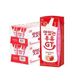 남양 맛있는우유 GT 딸기 190ml 48팩 / 딸기우유
