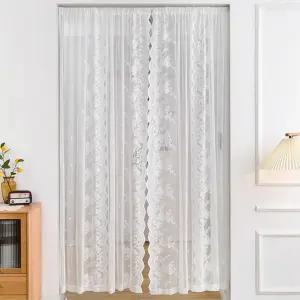 현관문 방문 가림막 화이트 레이스 바란스 커튼 가리개 중문 화장실 베란다