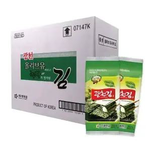 광천김 올리브녹차9단 도시락김 5g x 90봉 /조미김/구운김