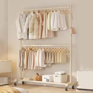 [아트박스]/가구느낌 미음행거 2단 1200 철제 스탠드 이동식