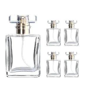 카타니아 골드 투명캡 50ml 5개 향수 공병 스크류타입 용기 만들기 재료 퍼퓸 스프레이 유리 DIY