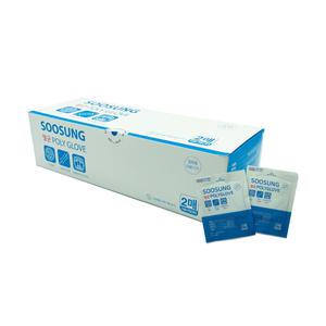 수성 멸균 폴리글러브 200매 일회용 멸균 위생장갑 2매 개별포장 병원 polyglove