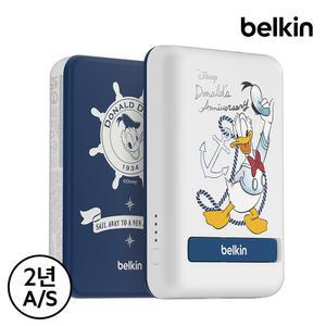 [벨킨] 디즈니 도널드덕 5000mAh 맥세이프 마그네틱 무선 보조배터리 BPD004NB