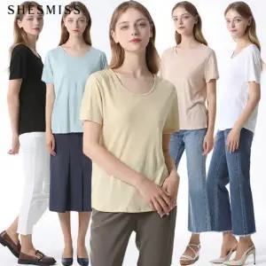 [쉬즈미스] 베이직 린넨 반팔 티셔츠