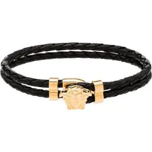 (당일) 26SS  메두사 골드 블랙 가죽 팔찌 DG05579 DMTN D41O