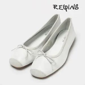 [정품]흐 하모니 여성 플랫슈즈 가죽 발레리나 화이트 TT00055-BLANC