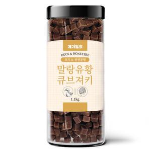 개기월식 강아지 간식 유황 큐브져키 오리+천연벌꿀 1.1kg
