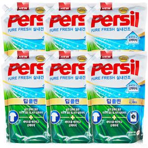 퍼실 딥클린 퓨어프레쉬 실내건조 겸용 리필 2L 6개