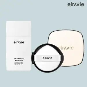 기미쿠션 본품 1개 (화이트) + 리필 1개 +  멜라리턴 선세럼 1개