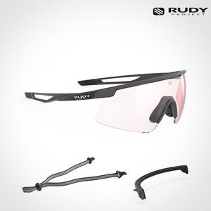 루디 터블런스 차콜 매트-레드 (미러+변색) SP898938-0000 스포츠 선글라스 고글