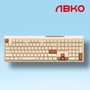 앱코 MK108W  저소음 멤브레인 사무용 무선 키보드 오트밀
