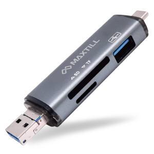 맥스틸 MT-R307 OTG 멀티 카드리더기 USB3.0 C타입 SD카드 1TB 빠른 속도 커넥터 양면인식 카메라 블랙박스