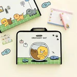 카카오프렌즈 춘식이 오디너리 손잡이 지퍼 파일