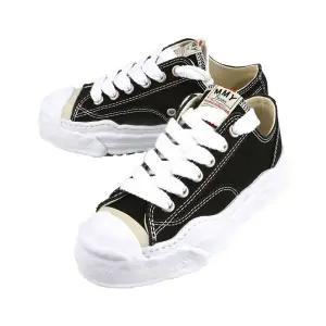 미하라 야스히로 A05FW702 BLACK 행크 OG 솔 캔버스 로우탑 스니커즈