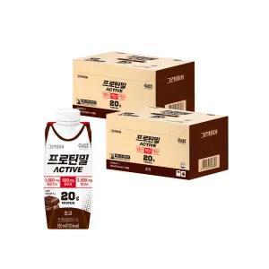 정식품 그린비아 프로틴밀 액티브 초코 250ml 36팩 단백질 영양음료 간식 아침식사 식사대용 간편 먹기좋은