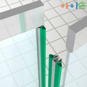 D-200 끼우는 강화도어 손보호대  상가 유리문 손끼임방지 출입문 손낌방지