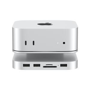 위즈플랫 M470 PRO 맥미니 M4/M4 PRO 지원 7-in-1 도킹스테이션 USB허브 M.2 SSD 외장케이스 HDMI 4K60Hz