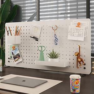 [기타]스텐 책상 타공보드 스텐드 타공판 페그보드 자석 무타공 파티션 데스크테리어
