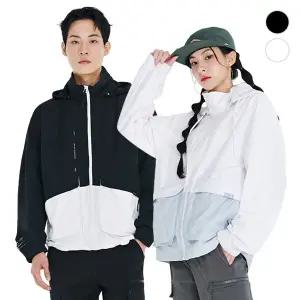 [체이스컬트] 공용 COLOR 블럭 HOOD 탈부착 JUMPER/2Color