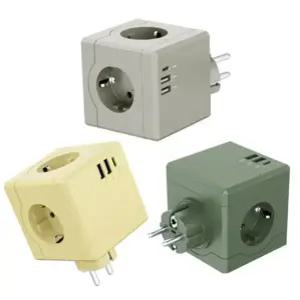 에코너 MT01 멀티탭 큐브 C타입 USB 타워형 고용량 3구 멀티콘센트 고전압 플러그형