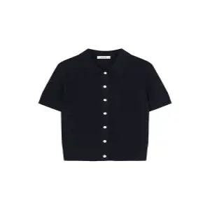 여성) 케이블 반팔 버튼 가디건_EPF2EC2800