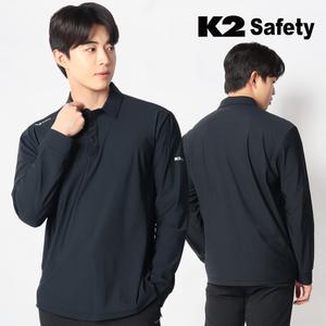 K2 세이프티 봄 여름 등산 티셔츠 등산복 상의 폴로 카라티 스판 기능성 긴팔