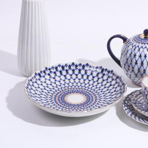 임페리얼포슬린 로모노소프 튤립 코발트넷 케익접시 22cm 플레이트 접시