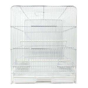 애니몰 대문형 화이트 사각 새장 새집 잉꼬 왕관 모란 중소형 앵무새장 용품 집 하우스