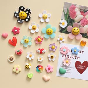 스마일꽃 데이지꽃 하트 미니어쳐 냉장고자석 마그넷 작지만 강력한 귀여운 메모홀더 현관문자석