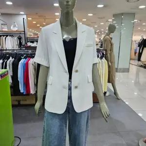 시슬리/애플아울렛/린넨 중기장 반팔 자켓 SAJKC7531