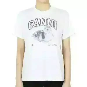 디몬트 가니 여성 더키 프린트 릴렉스드 반팔(화이트) T4290 151