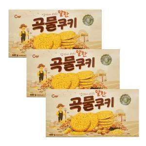 청우 알찬 곡물쿠키 대용량 480g x 3개
