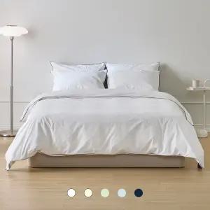 바운티풀 호텔 리네아 파이핑 초광폭 40수 워싱순면 이불베개커버 침구세트 SS/Q/K