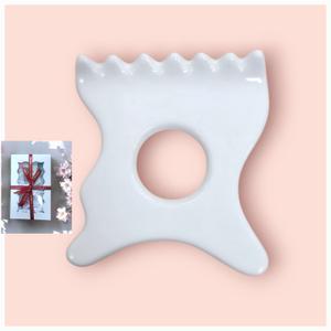 도자기괄사 페이스 바디 두피 승모근 목 손 발 림프 순환 마사지 국내산괄사 네모모양