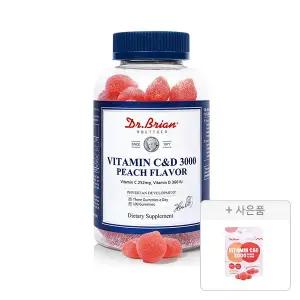 닥터브라이언 비타민C&D 3000 복숭아맛 100구미, 1개+증정(복숭아맛 15구미, 1개)