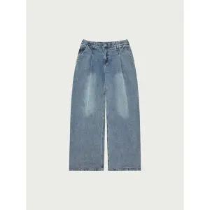 [하프클럽/]남성 히든밴딩 원턱 와이드 데님팬츠_273(10510-055-206-10)