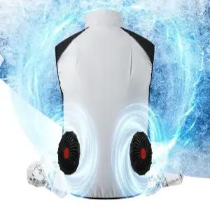 선풍기 아이스 여름 에이컨 작업조끼 에어 바람 쿨링팬 통풍 냉풍 냉팬 냉방 얼음 냉조끼