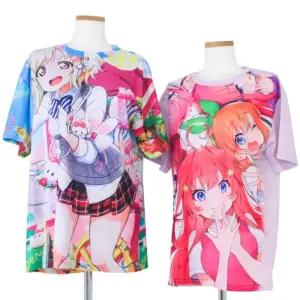 미소녀 프린팅 반팔 티셔츠 오타쿠 친구 선물 애니 덕질 우정티 웃긴 반티 단체티