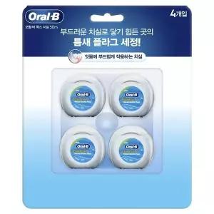오랄-비 왁스 치실 50m 4개입