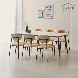 [/착불배송] 애든 24T 유광 1800 저소음 포세린 세라믹 6인 실리콘 스킨 식탁