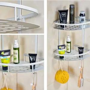 화장실 코너선반 흡착식/일자/수건걸이/코너/선반/거치대/접착식/샤워부스/다용도/샴푸대/인테리어/부착식