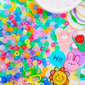 30인용 자외선 이니셜 야광 키링 만들기 비즈 공예 열쇠고리 부자재 학교 단체 체험 활동 봄이오나봄 키트