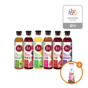 홍초 900ml 6종 3개 골라담기+ (증정)저당드레싱 오리엔탈 310g