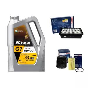 더 뉴 스파크 1.0 엔진오일 세트 가솔린 킥스 G1 0W-20 SP 4L+필터