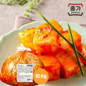 [얌얌마켓] 종가 우리땅 깍두기 10kg 22mm 김치 업소용 급식용 (아이스박스 포함)