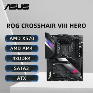 ASUS ROG Crosshair VIII Hero 마더보드 X570 ATX 게임 AM4 소켓 지원 5500 5600 5700X 5800X3D CPU DDR4 M
