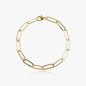 14K 18K 할로우 니모 클립 체인 금 팔찌