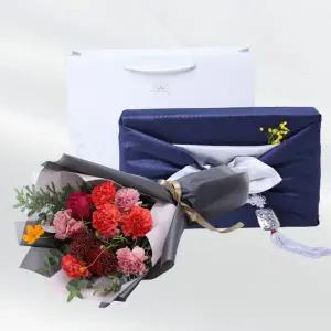 카네이션 레드다발+도라지정과 500 어버이날 스승의날 감사 존경 은혜 축하 생신 기념일 생일 선물 꽃배달