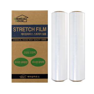 케미칼하우스 스트레치필름 투명 500mmX300M 20mic 1박스(4롤) 포장랩 산업용랩 공업용랩 파렛트랩