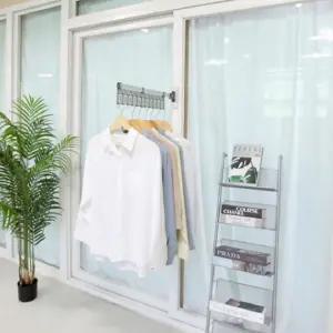 [본사직배] 국산 웰렉스 무타공 이동식 행거 창문 집게만 빨래집게 빨래건조대 스테인리스 공간활용